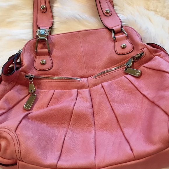 B. Makowsky Dusty Rose Leather Shoulder Bag - Picture 4 of 16